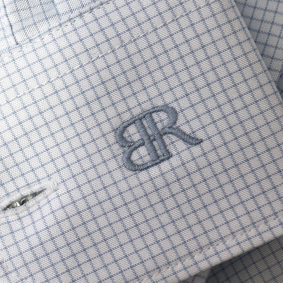 Banana Republic Long Sleeve Dress Shirt Non Iron Slim Fit Windowpane 100% Cotton - Picture 8 of 13